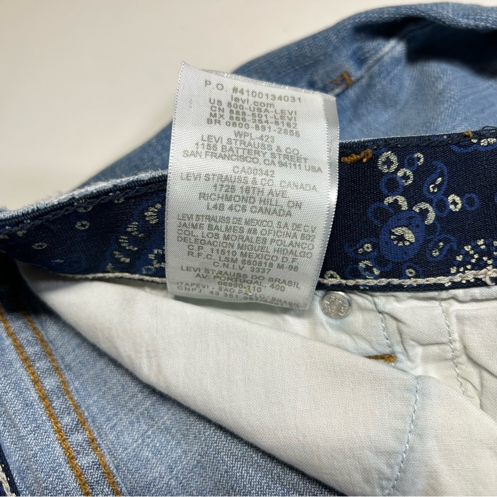 Levi's 525 Perfect Waist Straight Leg Women's 14 S/C Light Blue Denim Jeans - Picture 12 of 13